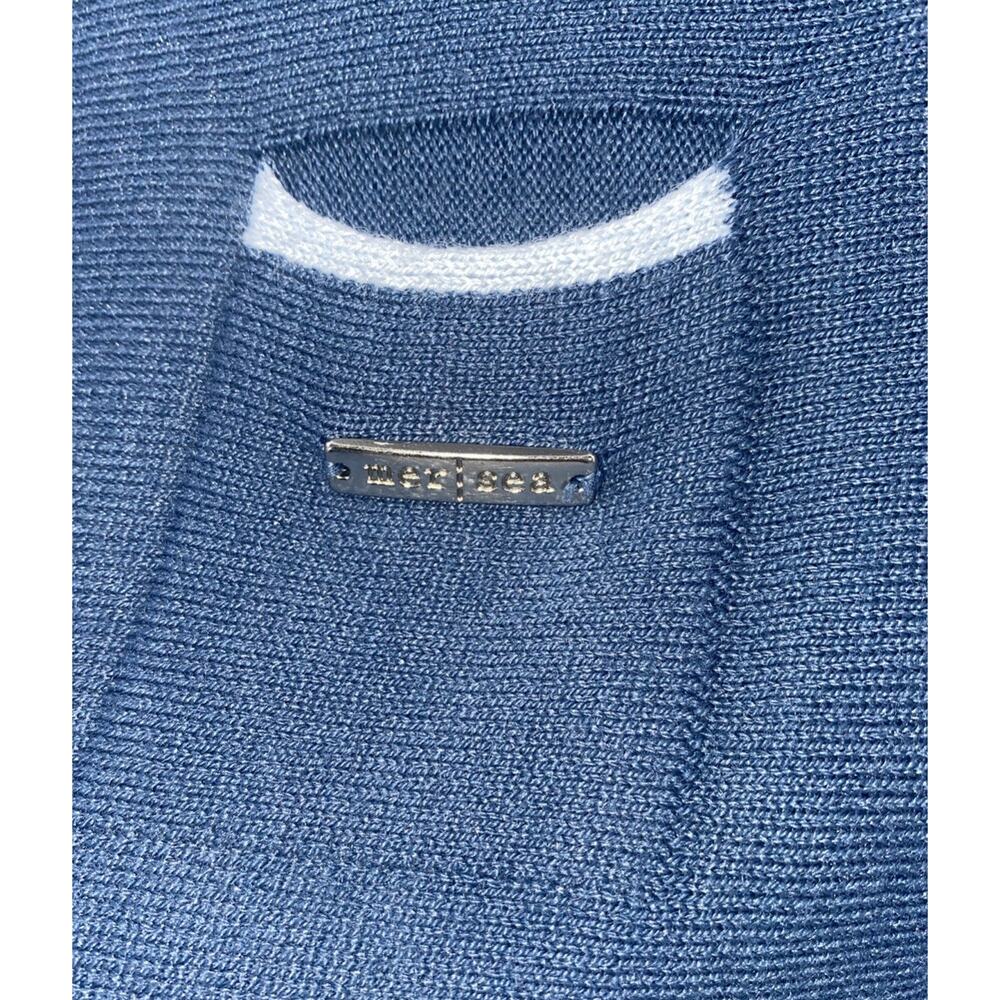 Mersea Blue Catalina Sweater One Size Oversized Pockets Poncho Lightweight - Picture 2 of 8